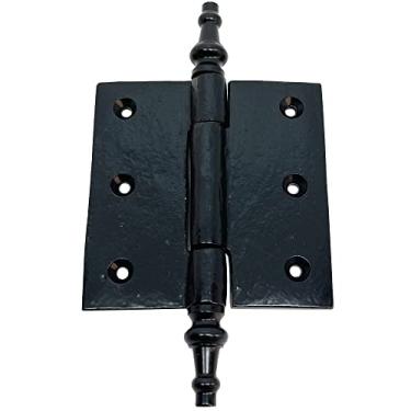 Imagem de 15 cm - Antique Hardware Depot - Dobradiça decorativa simples estilo primitivo antigo mundo antigo, ferro forjado fundido para portas, armários vintage preto - HG105