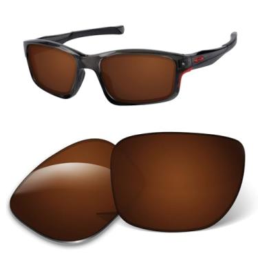 Imagem de Lentes de substituição de 1,6 mm compatíveis com óculos de sol Oakley Chainlink OO9247, antiarranhões e resistentes a impactos (marrom âmbar)
