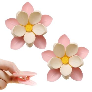 Imagem de Clipe magnético de vedação de lanche de flor de cerejeira, clipes de saco de lanche Ímãs de geladeira de flores 3D com clipes de vedação, 2025 novos clipes pequenos de saco de lascas para alimentos