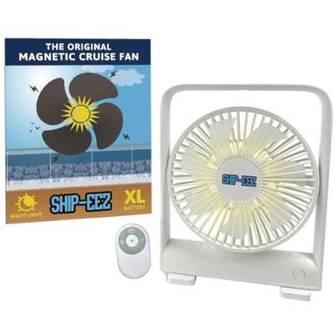 Imagem de SAILPAK Ventilador magnético aprovado para navio de cruzeiro 12000mAh XL bateria LED luz e controle remoto - Aprovado para todas as linhas de cruzeiro