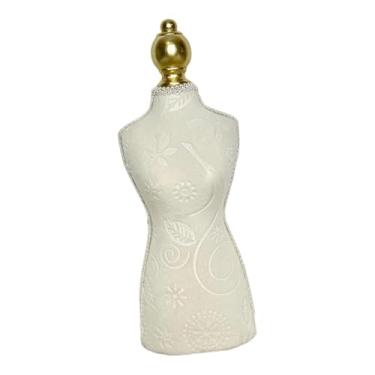 Imagem de YIJU Expositor de joias, manequim, decoração, exibição, elegante, modelo feminino, busto, colar, suporte para cômoda de varejo