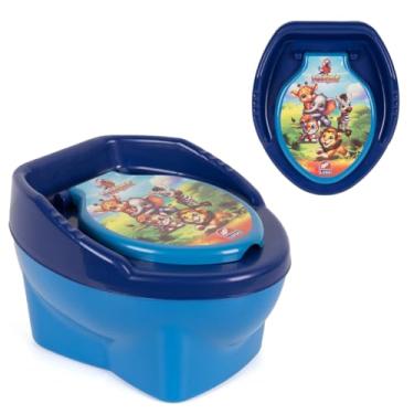 Imagem de Troninho Penico Privadinha Desfralde Assento Redutor De Vaso Sanitário Infantil 3 Em 1 Meninos