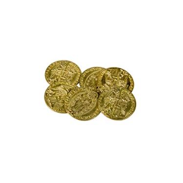Imagem de The Broken Token Prop Coins - 35mm Gold Renaissance Themed Gaming Replica Coins Pack of 6, Historical Prop and Novelty Coins