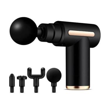 Imagem de Massageador Muscular Elétrico Profissional Tipo Pistola – Portátil, Silencioso e Potente | Alívio da Dor e Relaxamento com 4 Ponteiras