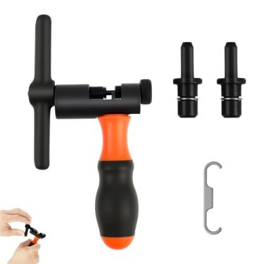 Imagem de Ferramenta universal de corrente de bicicleta, kit de ferramentas de corrente de bicicleta de aço carbono, conjunto de disjuntor de corrente de bicicleta de posicionamento preciso, conjunto de