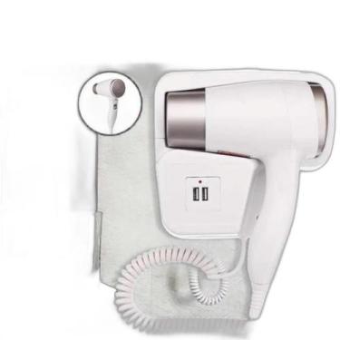 Imagem de Secador De Cabelo De Parede Usb Branco 220V - ROMI, 220V