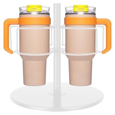 Imagem de Organizador de garrafa de água para Stanley, organizador de copo rotativo com 3 compartimentos, rack organizador de garrafa de água de 1,134 g para armários de cozinha, fácil de transportar