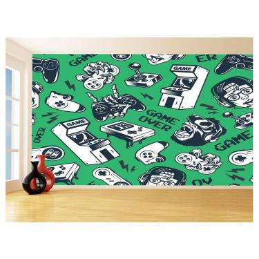 Imagem de Papel De Parede 3D Infantil Controle Game Jogo 3,5M Azs341