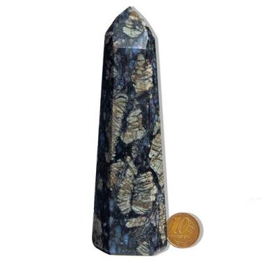 Imagem de Ponta Riolita Azul Pedra Natural 13 a 14cm 250 a 350g Tipo B - Cristai