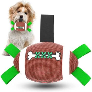 Imagem de Brinquedo de bola de cachorro, brinquedo de bola de futebol para cães 