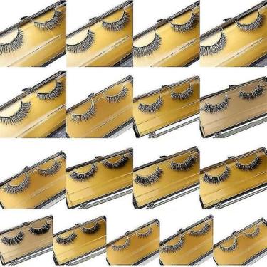 Imagem de Cílios postiços luxuosos cílios postiços de pele de vison - HUOGUO