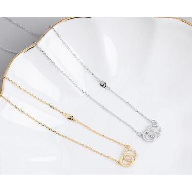 Imagem de Colar feminino corrente gargantilha pingente jóias meninas presente du