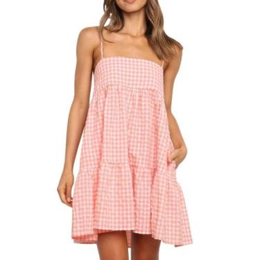 Imagem de Vestido Wenrine Summer, minivestido feminino, rosa com bolsos