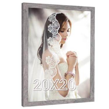 Imagem de Porta-retratos JDZIVTOP 51x51 cm Cinza Envelhecido Rústico