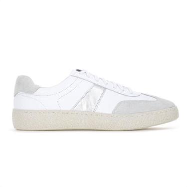 Imagem de Tênis Democrata Bora Branco e Prata - Feminino, 39, Branco