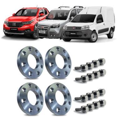 Imagem de Kt 4 Espaçador/Alargador roda 15mm Fiat Strada Fiorino Doblo - Borfix