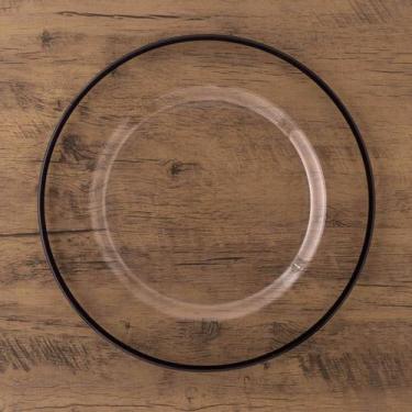 Imagem de Sousplat Redondo Transparente Com Borda Vidro 33Cm Rafimex