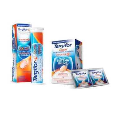 Imagem de Kit Targifor C Vitamina C e Arginina 16 comprimidos efervescentes + TARGIFOR CEWIN® 1G Comprimidos Efervescentes com 10 comprimidos