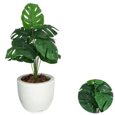 Imagem de Planta Artifical Costela de Adão Com Vaso Bojo Cores - PlantaImport