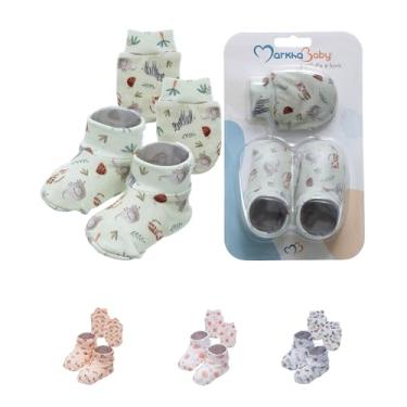 Imagem de Kit Luvas E Meias Pantufa Bebê Recém-nascido Maternidade (TIKO)