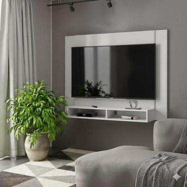 Imagem de Painel 43 Polegadas Suspenso Com Nichos Bonsai - Branco - VIANOSSA MÓV