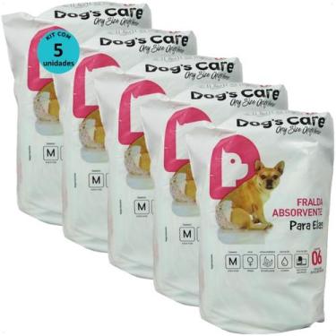 Imagem de Fralda higiênica descartável dogs care m 6 un para cães fêmeas kit com