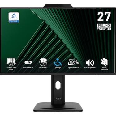 Imagem de MSI PRO MP272PMG, 61.0 cm IPS 1920 x 1080 (FHD) Monitor de computador 120Hz, Webcam, Adaptive-Synch, EPEAT Silver, HDMI, DisplayPort, VGA Port, VESA, Montagem VESA, Inclinável, Ajustável em altura