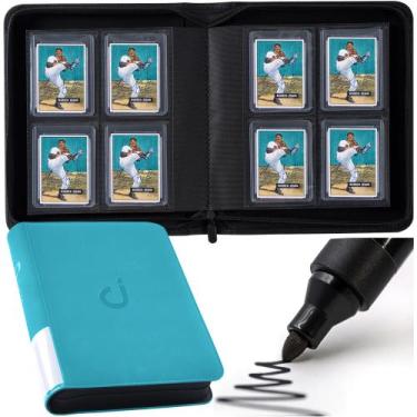 Imagem de Toploader Binder D DACCKIT Model A contém 128 cartas turquesas