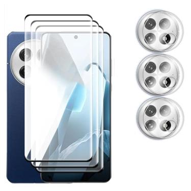 Imagem de Protetor de Tela de Cobertura Completa Curvo, Para OnePlus 11 12 13 5G, Filme de Lente de Vidro Temperado 3 Pcs Vidro Temperado Frontal 3 Pcs Filme de Lente de Câmera