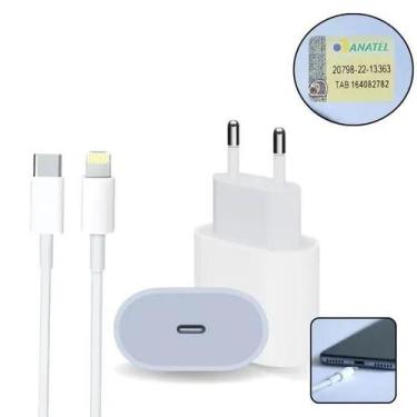 Imagem de Kit Carregador UsbC 20W Turbo CompatÍvel com iPhone11,12,13,14,Promax 