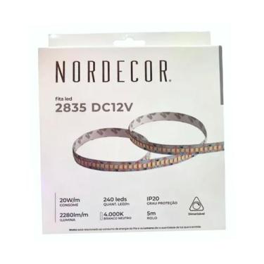 Imagem de FITA LED 20W 12V IP20 3000K ou 4000K - NORDECOR, BRANCO NEUTRO 4000K