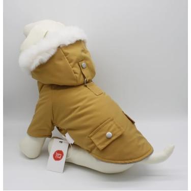 Imagem de Sugar Coat Casaco quente para cães de estimação para inverno roupas de clima frio jaqueta com capuz para cães pequenos filhotes médio grande roupas de gato com isolamento térmico acolchoado para neve