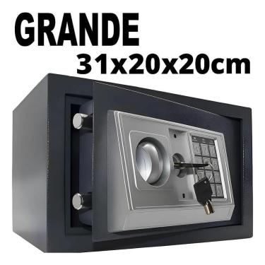 Imagem de Cofre Eletrônico Digital Grande De Aço Reforçado E Tamanho D