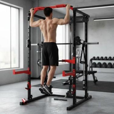 Imagem de Power Rack Gaiola Multi Estação de Musculação Academia Podiumfit GM400