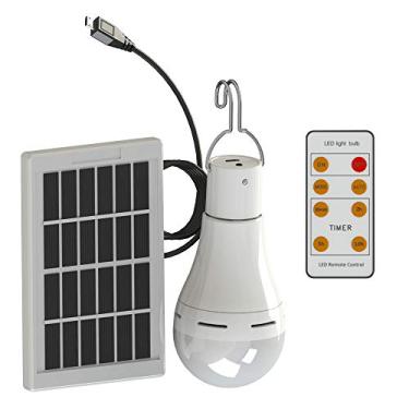 Imagem de Lâmpada portátil de camping com LED alimentada por energia solar lanterna barraca suspensa controle remoto luz carregamento painel USB para caminhada e alpinismo