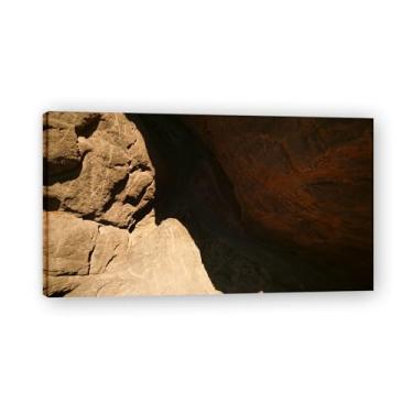 Imagem de The Blackness In The GapReal Foto cidade mar neve vale pastagem rio pôr do sol nascer do sol impressão em tela decoração de parede 20 x 36 cm emoldurada