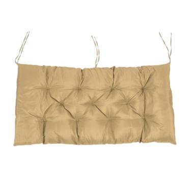 Imagem de Almofada de banco ao ar livre Esponja de algodão PP Almofada de móveis de pátio à prova d'água à prova de sol com alças para substituição de cadeira de balanço de jardim Loveseat (Cáqui)