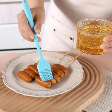 Imagem de Pincéis de cozimento resistentes ao calor, pincel de silicone para pastelaria, molho de manteiga e óleo para espalhar marinadas para churrasco, churrasqueira