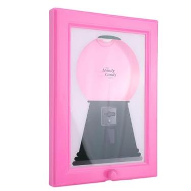 Imagem de Cryfokt Moldura de Doces Prática Máquina de Chicletes Estilo Moldura Exclusiva Em Uma Solução de Doces de Autoatendimento para Lojas de Presentes ou Mesas de Lembrancinhas de Casamento ABS (Rosa)