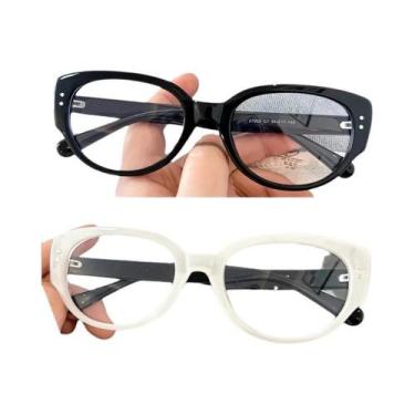 Imagem de Óculos De Grau Transparentes Ultraleves Com Armação Quadrada Anti-luz 