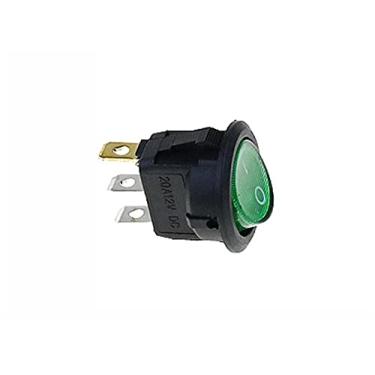 Imagem de ONECM 5 peças 12V LED interruptor basculante 20A 12V botão interruptor carro botão luzes liga/desliga redondo interruptor balancim barco (cor: verde)