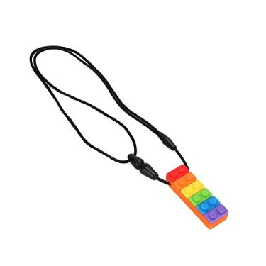 Imagem de Naroote Colar Com Pingente de Mastigação, Mordedor de Silicone de Alta Resistência à Tração Azul para Crianças Com Necessidades de Busca Sensorial (#4)