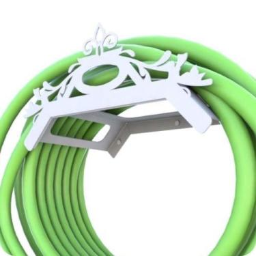 Imagem de Suporte Enrolador De Mangueira De Jardim Classic Branco - Metalcromo