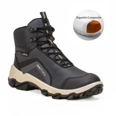 Imagem de Bota de Segurança Hybrid Focus Grey Estival Cinza Bico Composite HB500