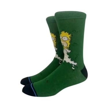 Imagem de Meias Longas Masculinas Com Personagens De Desenho Animado Confortávei