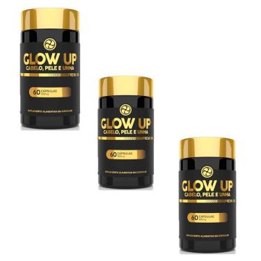 Imagem de Kit 3 Glow UP Cabelo Pele e Unha Premium 500mg 3x60 cps Floral Ervas-Unissex