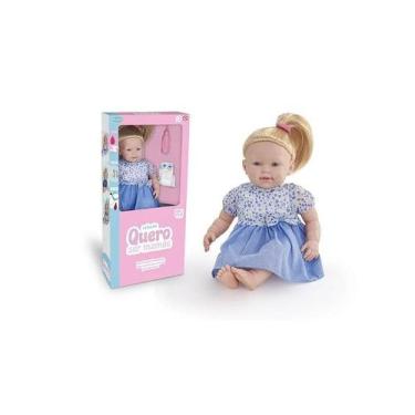 Imagem de QUERO SER MAMAE - FAZ XIXI EC ST - Boneca de Vinil com Acessórios - PU