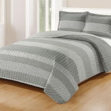 Imagem de Kit Cobre Leito Colcha King Boutik Dupla Face - Estampa 69 - 100% Poliéster