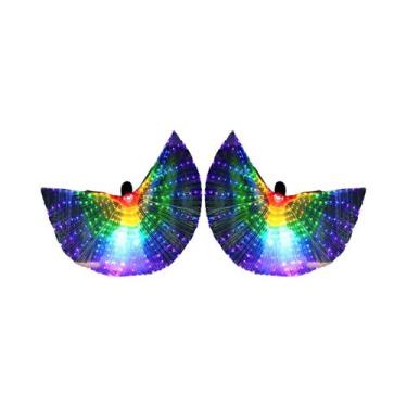 Imagem de Asas De Borboleta LED Brancas Para Dança Do Ventre, Fantasia De Anjo B