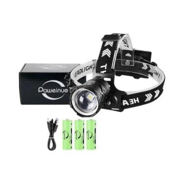 Imagem de Lanterna De Cabeça LED Recarregável Ultra Brilhante 500.000.000LM 800W
